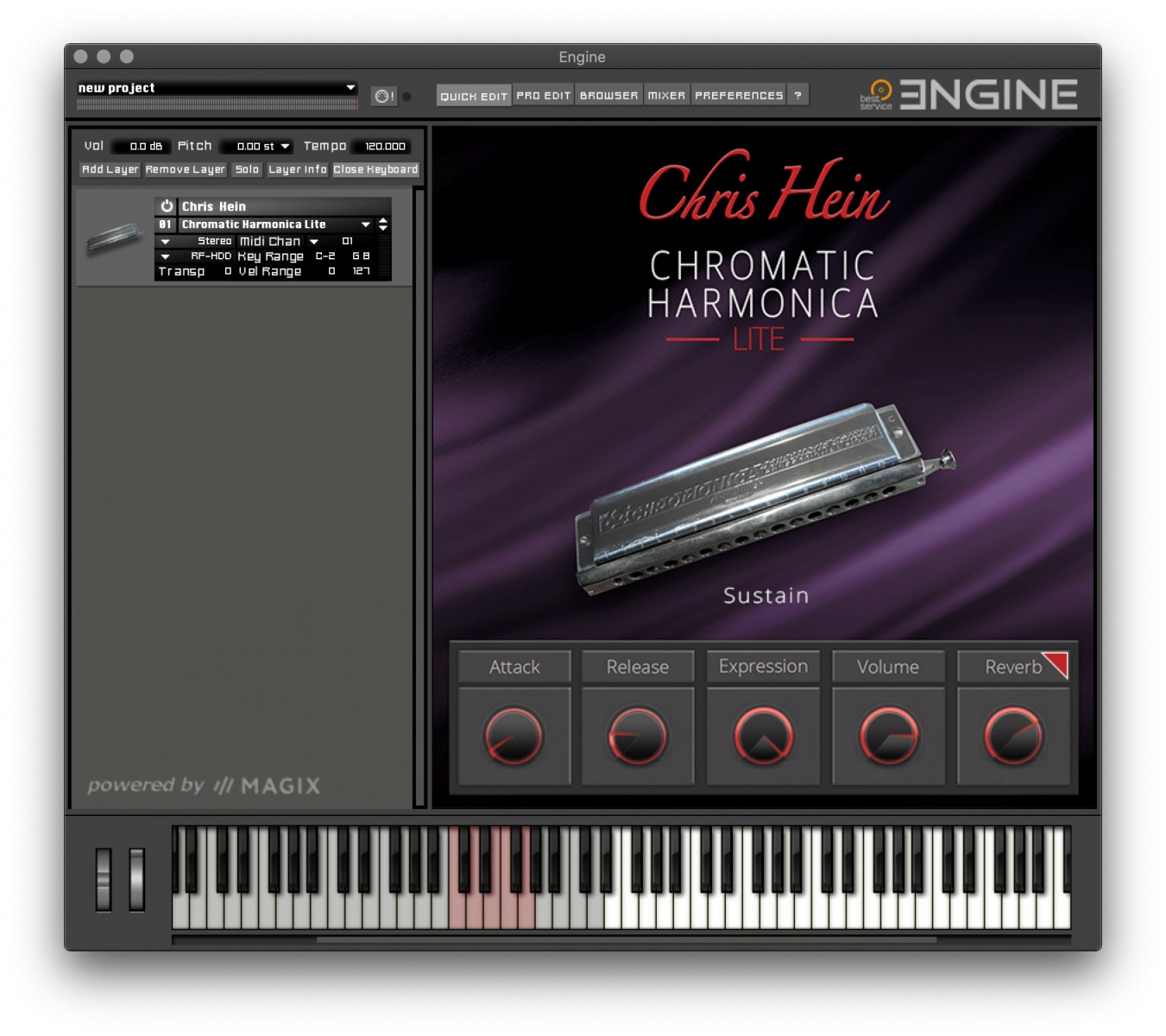 Chris Hein Chromatic Harmonica Lite