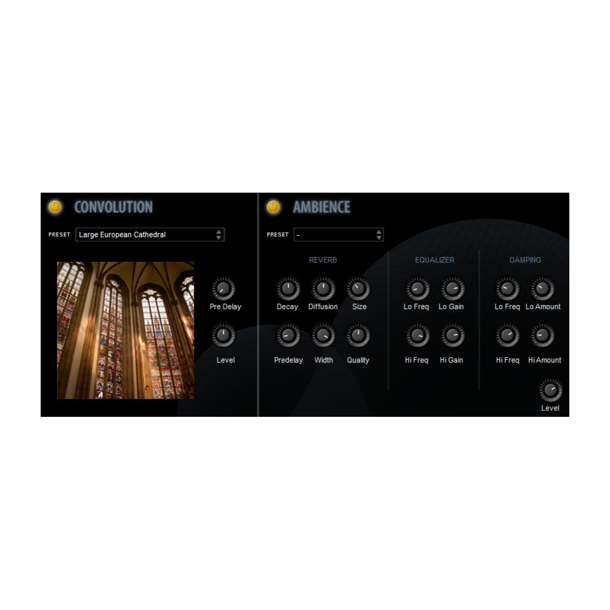 Garritan Classic Pipe Organs cathedral reverb view