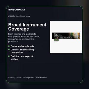 Garritan Concert & Marching Band 2 instrument coverage