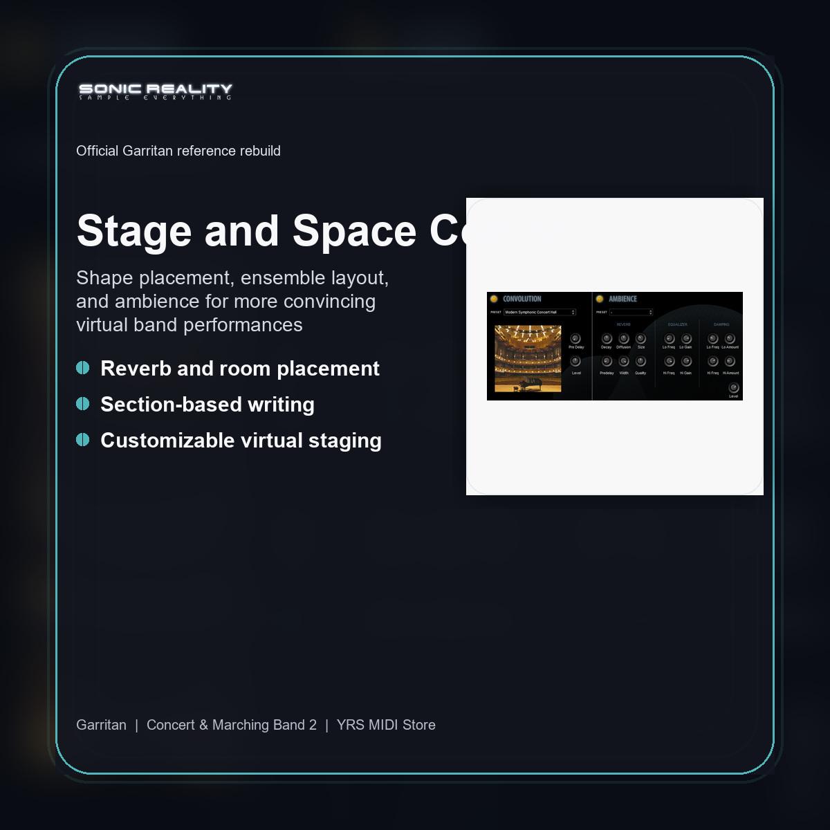Garritan Concert & Marching Band 2 reverb and space control