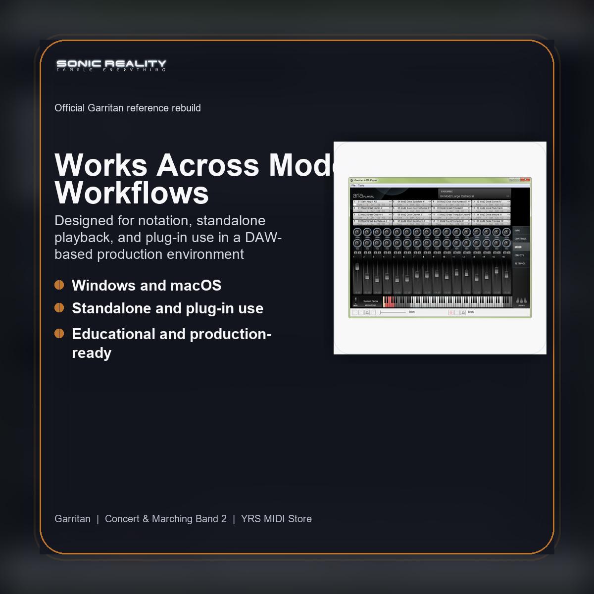 Garritan Concert & Marching Band 2 workflow and compatibility