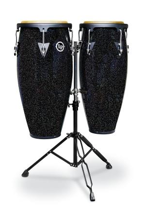 LP Aspire 10-inch and 11-inch Santana Black Magic Conga Set with Double Stand