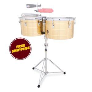 LP LP258-B 15“ and 16” Tito Puente Thunder Timbales - Brass