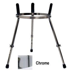 11“ Master Series Single Conga Stand - Brushed Chrome Finish