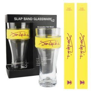 Hendrix 2 Pack Slap Band Glassware Yellow Slap Band W/purple Sig Logo
