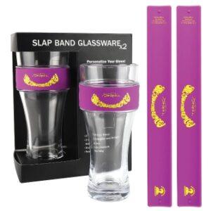 Hendrix 2 Pack Slap Band Glassware Purple Slap Band W/ Yellow Are You Experienced Logo