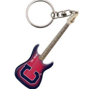 Cleveland Indians Guitar-Shaped Keychain