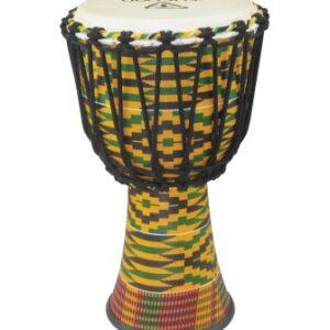 8“ Fiberglass Shell Rope-tuned Djembe - Kente Finish