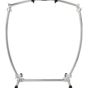 Large Curved Chrome Gong Stand