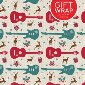 Hal Leonard Wrapping Paper – Guitars & Reindeer Theme