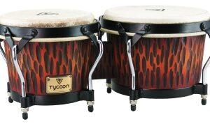 Supremo Series Chiseled Orange Finish Bongos