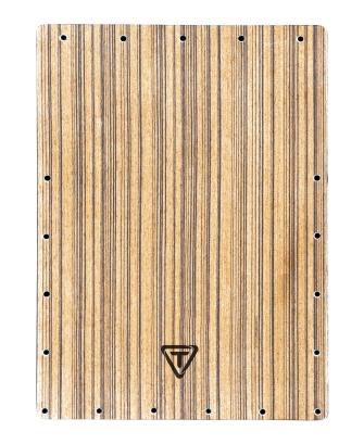 White Zebrano Cajon Replacement Front Plate