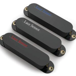 Lace Sensor *Ultimate Triple* Blue/Silver/Red S/S/S – Black Covers