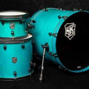 Sjc Custom Drum Set - Teal Satin Stain 12/16/22
