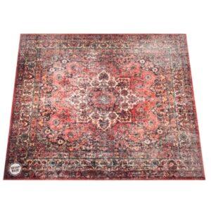 DRUMnBASE Sound Stage Persian Style Drum Rug 5'' X 4.25'' Orginal Red