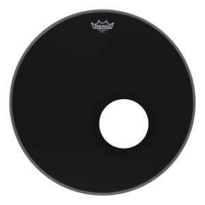 Bass, Ambassador, Ebony, 20“ Diameter, 5” Black Dynamo Installed