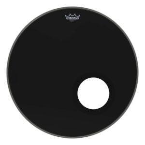 Bass, Ambassador, Ebony, 22“ Diameter, 5” Black Dynamo Installed