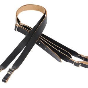 Genuine Leather Accordion Strap – Black (Set of 2)