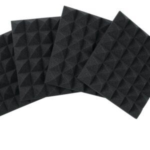Four Pack of 2″-Thick Acoustic Foam Pyramid Panels 12″x12″