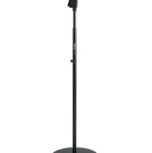 Frameworks Roundbase Mic Stand With 12“ Round Base And Deluxe One-handed Clutch