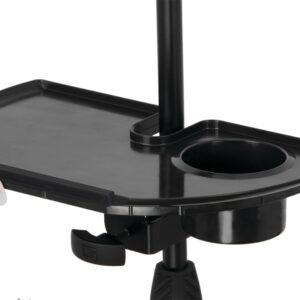 Frameworks Microphone Stand Accessory Tray With Drink Holder And Guitar Pick Tab