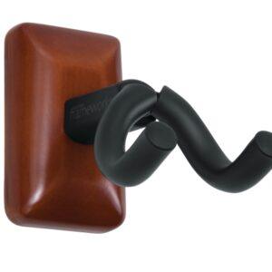 Gator Frameworks Wall Mounted Ukulele/mandolin Hanger With Mahogany Mounting Plate
