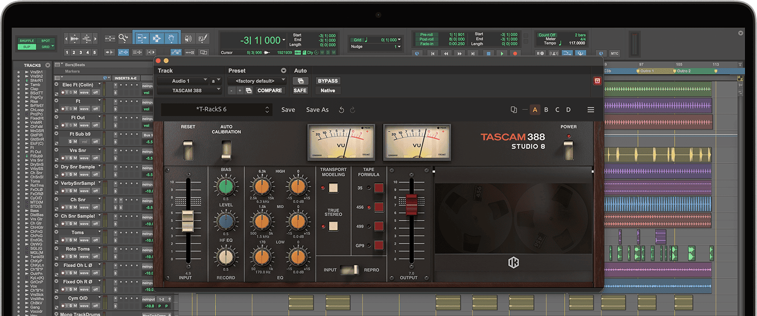 IK Multimedia T-RackS TASCAM 388 plug-in interface