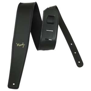 Genuine Leather Guitar Strap – Black