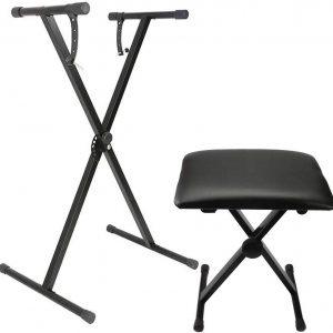 Frameworks Adjustable “X” Style Keyboard Stand with Rubberized Leveling Foot