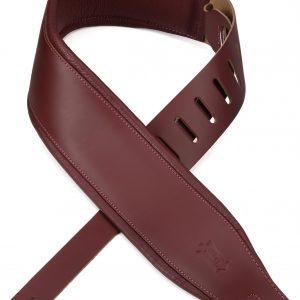Genuine Leather Guitar Strap – Burgundy