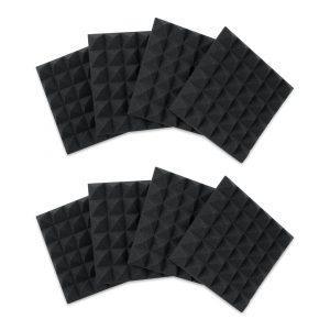 Eight Pack of 2″-Thick Acoustic Foam Pyramid Panels 12″x12″