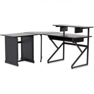 Content Creator Furniture Series Desk Set with Main Desk, Corner Section