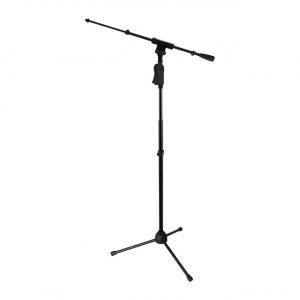 Frameworks Tripod Mic Stand With Telescoping Boom And Deluxe One-handed Clutch