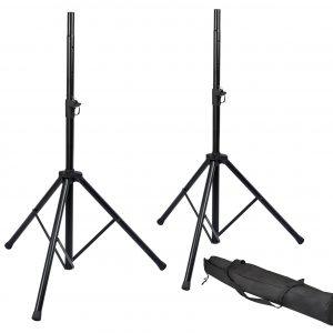 Rok-it Tripod Base Speaker Stand With Adjustable Height Twist Knob, Safety Pins And Rub