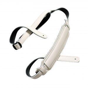 Garment Leather Guitar Strap – White