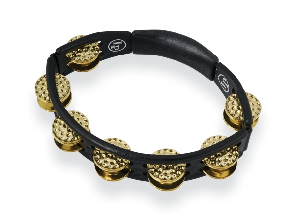 LP LP174 Cyclops Handheld Tambourine - Black with Dimpled Brass Jingles