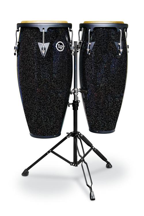 LP Aspire 10-inch and 11-inch Santana Black Magic Conga Set with Double Stand - Image 2