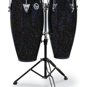 LP Aspire 10-Inch And 11-Inch Santana Black Magic Conga Set With Double Stand