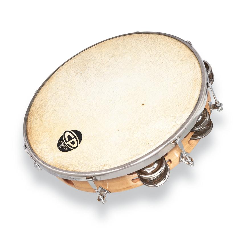 CP by LP CP391 10“ Handheld Double Row Tunable Wood Tambourine - Steel Jingles
