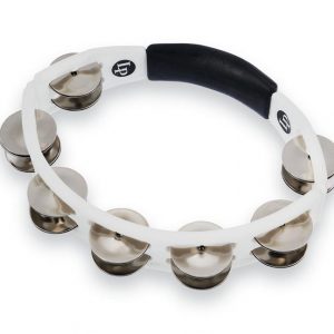 LP LP152 Cyclops Handheld Tambourine - White with Steel Jingles