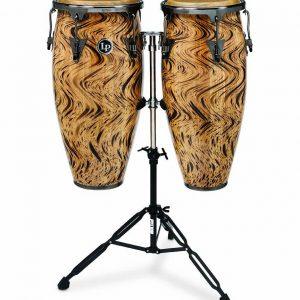 LP Aspire 10" and 11" Conga Set with Double Stand - Havana Café