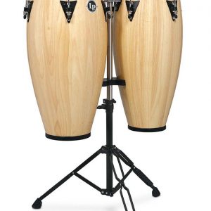 Lp City Series 10-inch And 11-inch Conga Set With Double Stand - Natural Gloss
