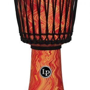 Lp 10-inch Rope Tuned Circle Djembe With Perfect-pitch Head - Orange Marble