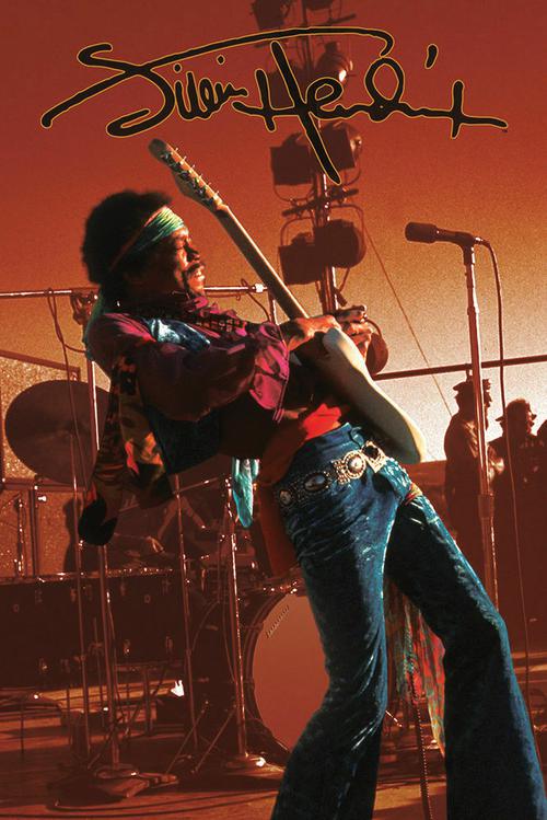 Jimi Hendrix Sepia Poster 24 X 36 - Image 2
