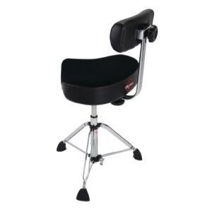 Gibraltar 9808HMB 9000 Series 16“ Hydraulic Cordura Saddle Drum Throne with Backrest