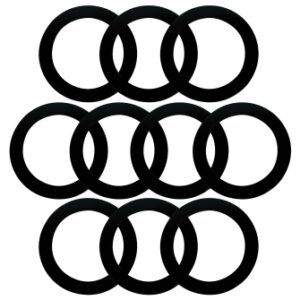 Dynamo, 4“ I.d., 10 Pc Pack, Black
