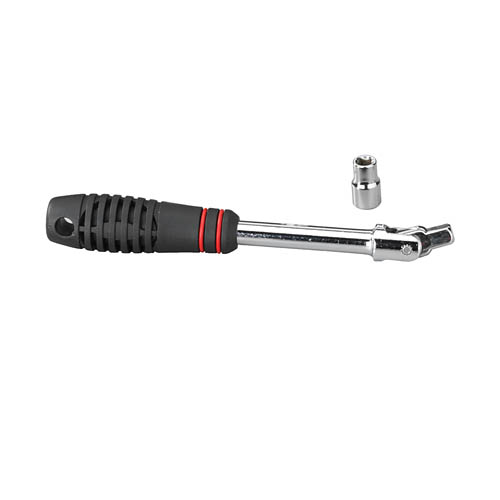 Swivel Handle, Drum Key, Doumbek, 1/4“ Drive Socket With 5/32” Hex Key, Chrome - Image 2