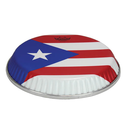 Conga Drumhead, Symmetry, 11.75“ D1, Skyndeep, ”puerto Rican Flag“ Graphic - Image 2