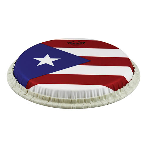 Conga Drumhead,tucked, 11“, Skyndeep, ”puerto Rican Flag“ Graphic - Image 2