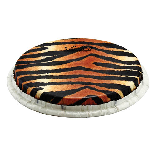 Bongo Drumhead, Tucked, 8.5“, Skyndeep, ”tiger Stripe“ Graphic - Image 2